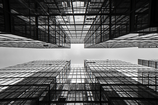Mirror building grayscale