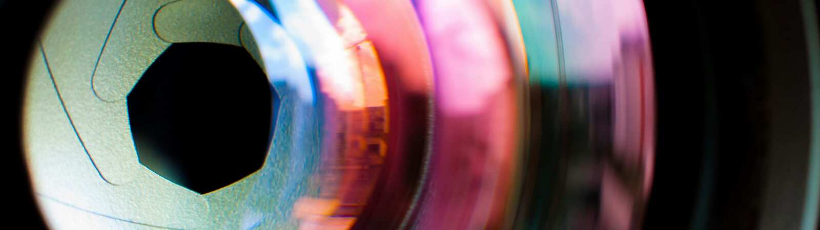 a close up of a camera lens