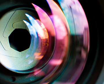 a close up of a camera lens